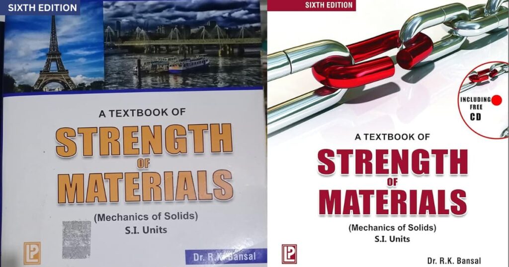 R.K. Bansal Strength of Materials book recommended for Civil Engineering, GATE, and ESE preparation
